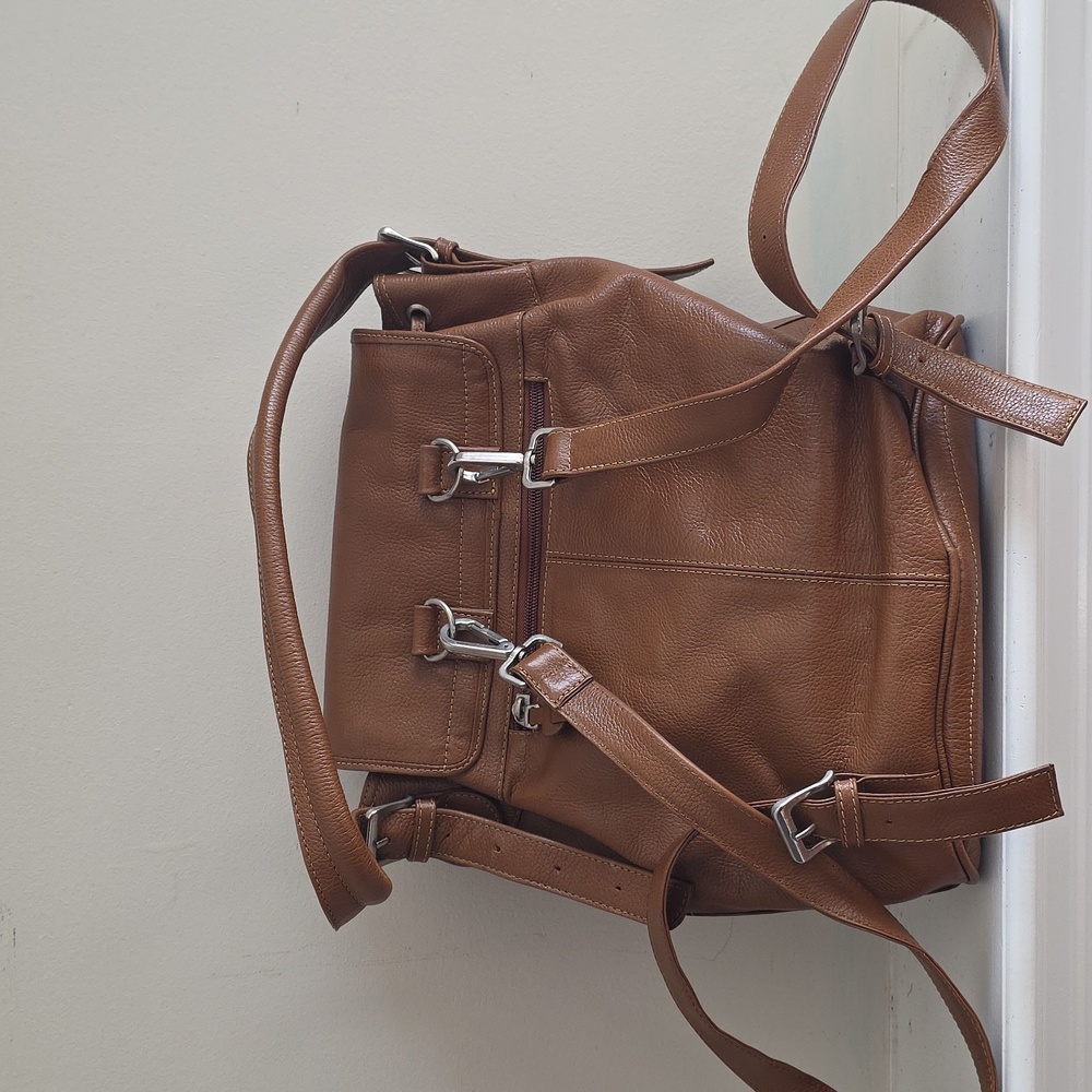 Two Pretty | Full Grain Leather Convertible Backpack - Picture 9 of 17